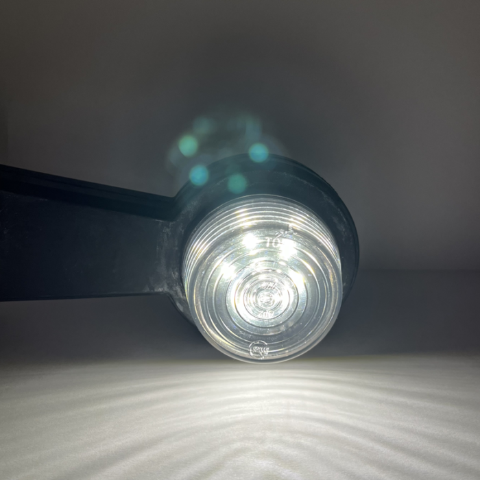 Gylle LED unit xenon white in BLACK-LINE version - LED module with SMOKE glass for car, truck, trailer, camper, and more - LED module works on 12 & 24 V and is fully waterproof - EAN: 7392843179719