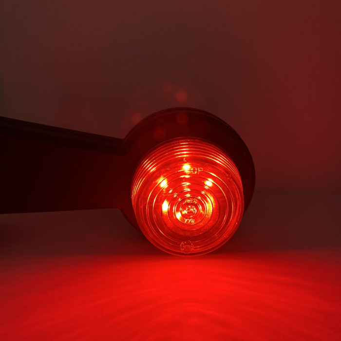 Gylle LED unit red in BLACK-LINE version - LED module with SMOKE glass for car, truck, trailer, camper and more - LED module works on 12 & 24 volt and is fully waterproof - EAN: 7392847317964