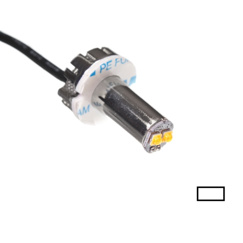 Hidemish LED inbouw flitser WIT - LED waarschuwingslamp voor 12 & 24 volt gebruik - koplamp flitser WIT - met 3.15m kabel - AEB Belgium product -