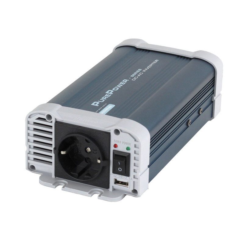 Purepower Sinus-Wechselrichter 300w - 12v – Wechselrichter, der für den 12-Volt-Einsatz geeignet ist – Wohnwagen, Wohnmobil, Auto, Boot oder andere Fahrzeug- oder Schiffstypen, die über einen 12-Volt-Anschluss verfügen – Lieferung mit Anschlussmaterial und Anleitung