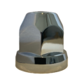Ruspa kunststof wielmoerdoppen 32mm - 50 mm hoog - wielaccessoire die geschikt is voor een Scania, Volvo en Renault vrachtwagen - chrome accessoire voor de wielen