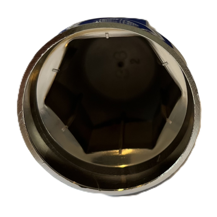 Ruspa plastic wheel nut caps 32mm - 50mm high - wheel accessory suitable for a Scania, Volvo and Renault truck - chrome accessory for the wheels