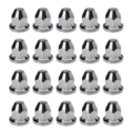 Ruspa kunststof wielmoerdoppen 32mm - 50 mm hoog - wielaccessoire die geschikt is voor een Scania, Volvo en Renault vrachtwagen - chrome accessoire voor de wielen