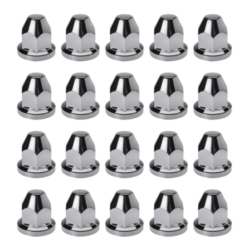 Ruspa plastic wheel nut caps 32mm - 50 mm high - wheel accessory suitable for a Scania, Volvo and Renault truck - chrome accessory for the wheels