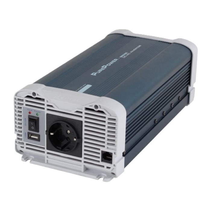 Purepower sinus omvormer 1000w - 24v - omvormer die geschikt is voor 24 volt gebruik - vrachtwagen, camper, boot of ander soort voer of vaartuig dat een 24 volt aansluiting heeft - word geleverd incl. aansluitmateriaal en handleiding