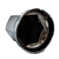 Kunststof wielmoerdoppen 32mm - 55mm hoog - wielaccessoire die geschikt is voor een DAF, MAN, Mercedes en Iveco vrachtwagen - chrome accessoire voor de wielen - EAN: 7323030175078