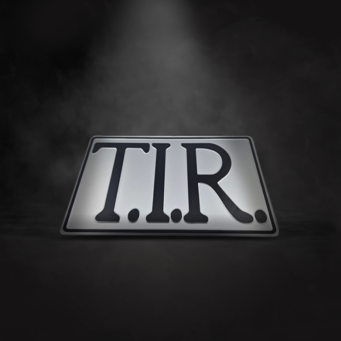 T.I.R. bord ZILVER / ZWART – 40x25cm