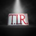 T.I.R. bord WIT / ROOD- 40x25cm