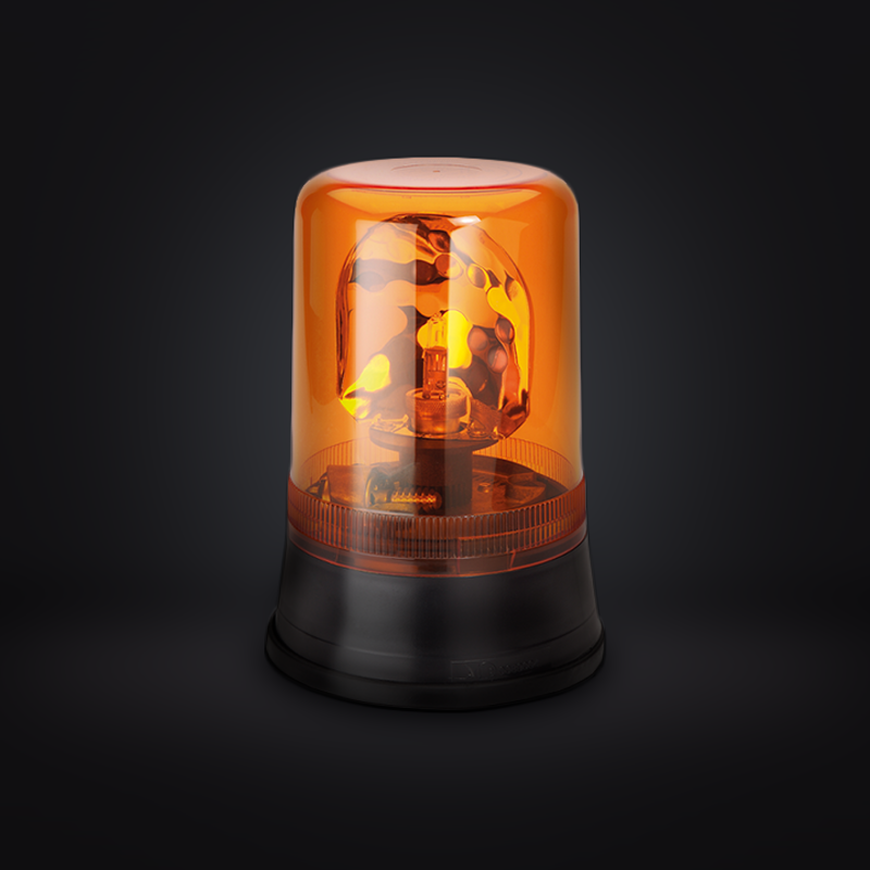 ORANJE magneet zwaailicht - 12V/24V - 18 LED SMD - E-keurmerk - R65