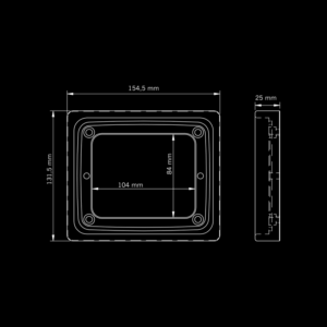 Strands IZE frame SINGLE - suitable for IZE LED / HELLA and LEDON lamps - easy mounting with 4 bolts - MOUNTING FRAME DANISH REAR BUMPER - Strands 800635 - EAN: 7323030190095