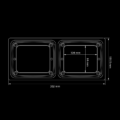 Strands IZE frame DUBBEL horizontaal - geschikt voor IZE LED / HELLA en LEDON lampen - eenvoudige montage met 8 bouten - OPBOUWFRAME DEENSE ACHTERBUMPER - Strands 800637 - EAN: 7323030190118