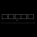 Strands IZE frame 5 gaten horizontaal - geschikt voor IZE LED / HELLA en LEDON lampen - eenvoudige montage met 20 bouten - OPBOUWFRAME DEENSE ACHTERBUMPER - Strands 800640 - EAN: 7323030190149