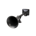 Hadley luchthoorn 56cm - black edition uitvoering - 130 dB - Hadley H00855BCE- aansluiting 6mm PTC