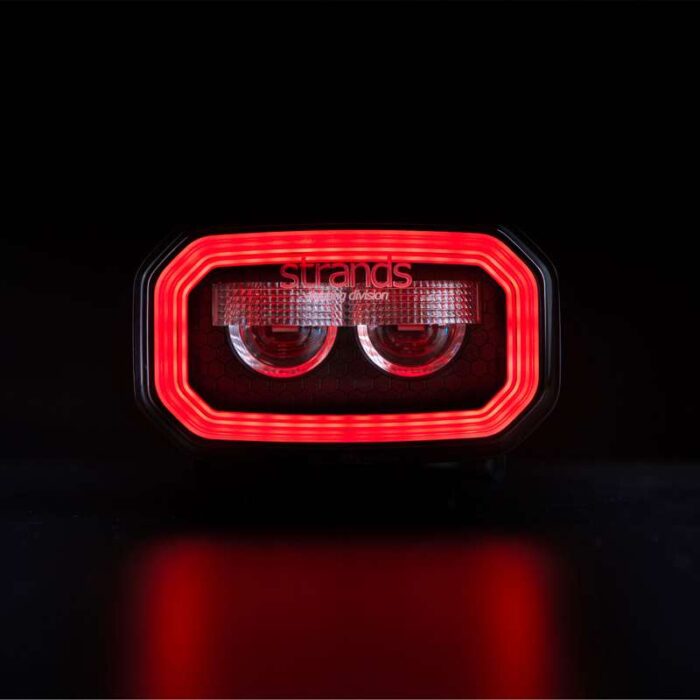 Strands FOR9T No-Glare LED werklamp 31W - werklamp met standlicht in kleur ROOD en ORANJE - geschikt voor 12 en 24 volt gebruik - lichtopbrengst 1400 lumen - voor auto, vrachtwagen, camper, aanhanger en meer - Strands 809259 - EAN: 7323030190279