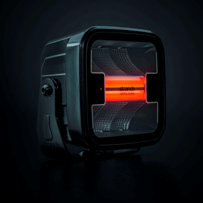 Strands HEAT work light 70W work light with heated glass to prevent frost - aluminum work light with LED position light in ORANGE/RED - Strands 809265 - Strands SIBERIA XP HEAT WORK LIGHT - suitable for 12 and 24 volt - EAN: 7323030192471