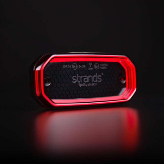 Strands FOR9T Scale Positionsleuchte rot - 5,0 Meter Kabel - einfache Montage garantiert - Strands 850453 - EAN: 7323030191726