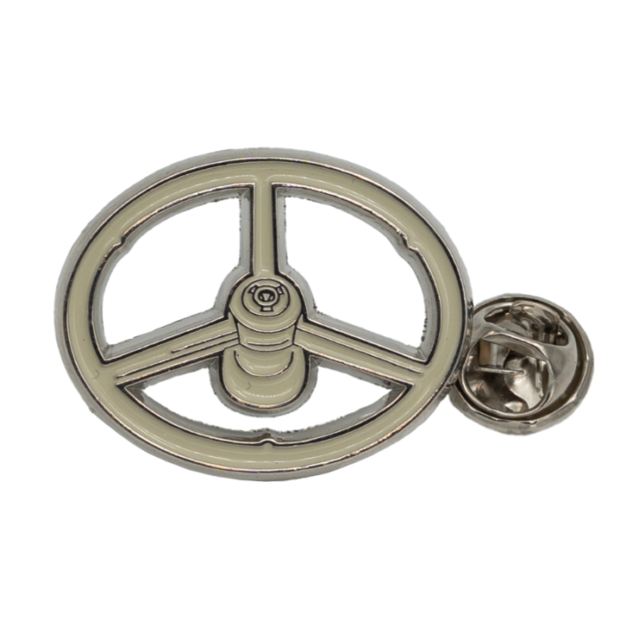 PIN - White Steering Wheel - TN-501050 - nostalgia on your dashboard - metal pin - Nedking