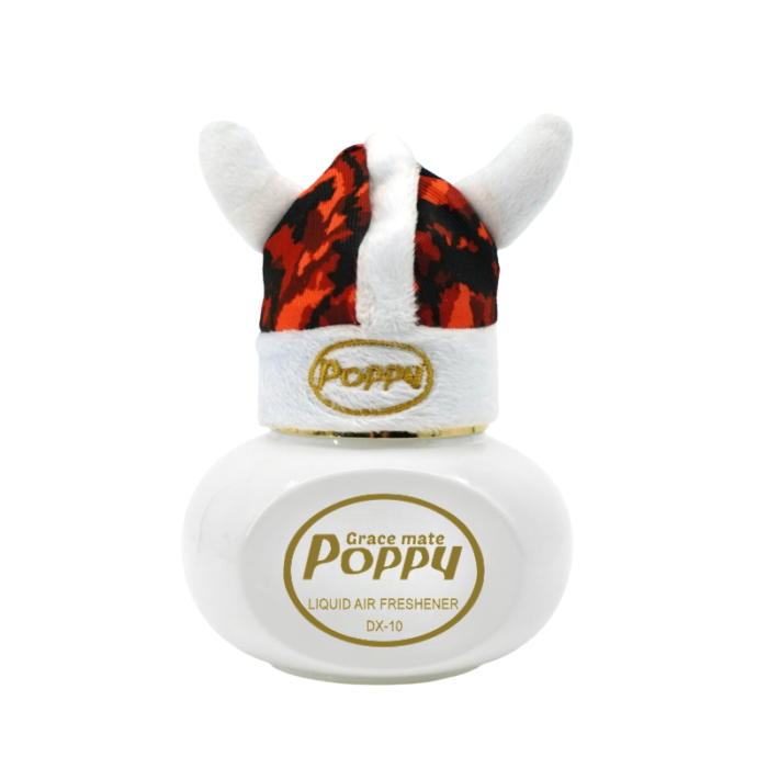 Poppy Viking hat ROOD - Deens pluche - blikvanger op je dashboard - geschikt voor Poppy Grace Mate