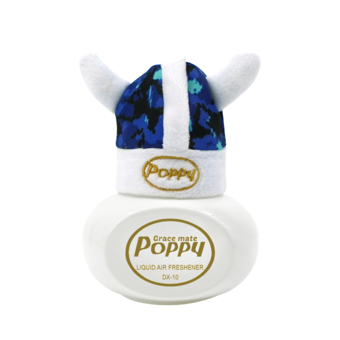 Poppy Viking hat BLAUW - Deens pluche - blikvanger op je dashboard - geschikt voor Poppy Grace Mate