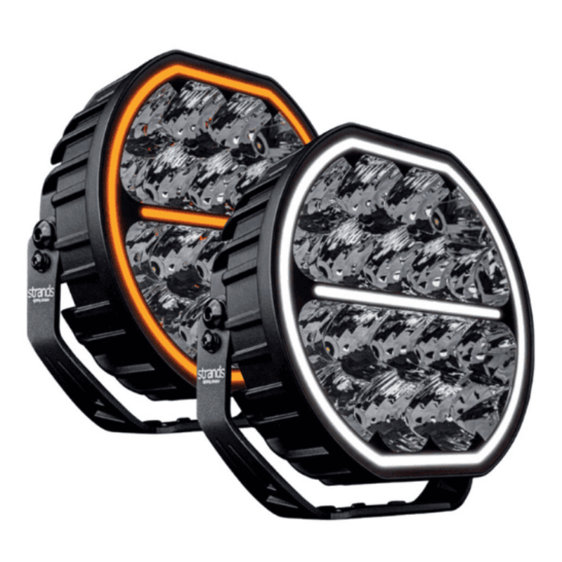 Strands Big Energy 9 inch verstraler - tweekleurig standlicht - geschikt voor 12 en / of 24 volt gebruik - Strands 270976 - 18 LED punten - EAN: 7323030190194