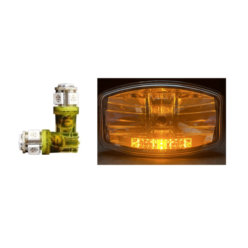 T10 LED lamp helder oranje - geschikt voor 12 en 24 volt gebruikt - stadslicht interieurverlichting - voor vrachtwagen, trailer en meer.
