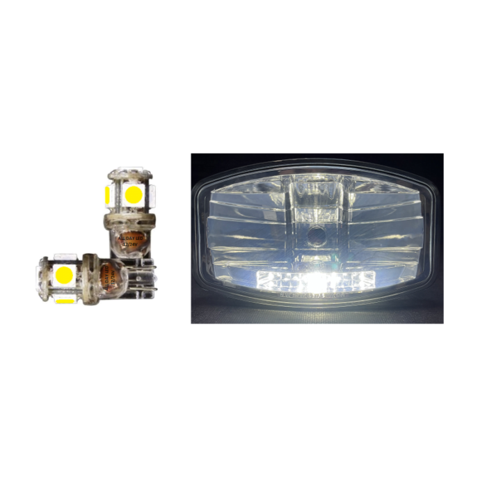 T10 LED Lampe hellweiß 6000K - geeignet für 12 und 24 Volt - Standlicht Innenbeleuchtung - für LKW, Trailer und mehr.