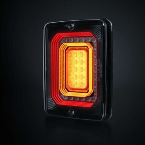 Square taillight - with brake light, taillight and dynamic turn signal - FOR9T series