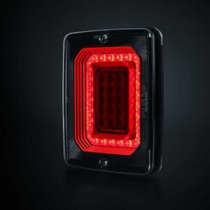 Square taillight - with brake light, taillight and dynamic turn signal - FOR9T series