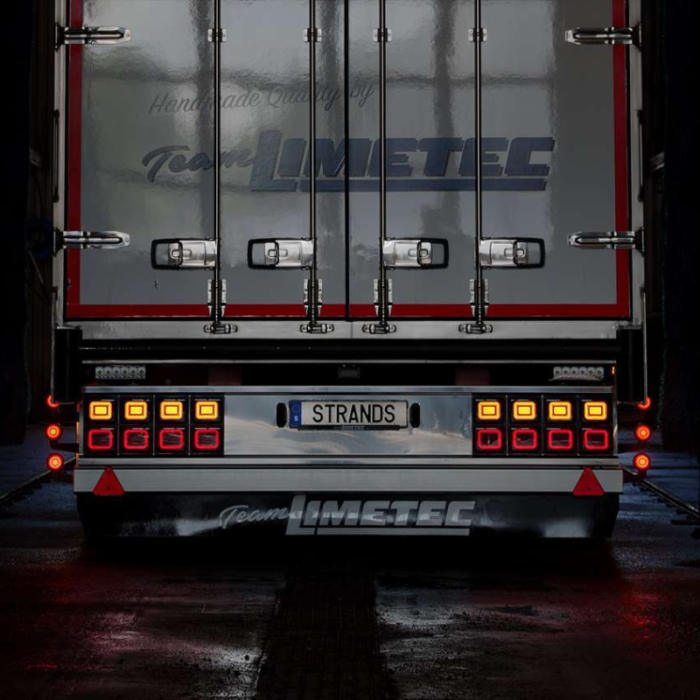 Strands Illusion tail light mounted on a truck