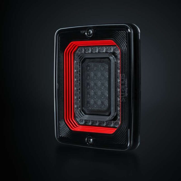 Square tail light - with brake light and tail light - Illusion