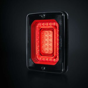 Square rear light - with brake light and tail light - Illuision