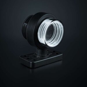 850465 mounted on a rubber arm - 5700K white - smoke housing