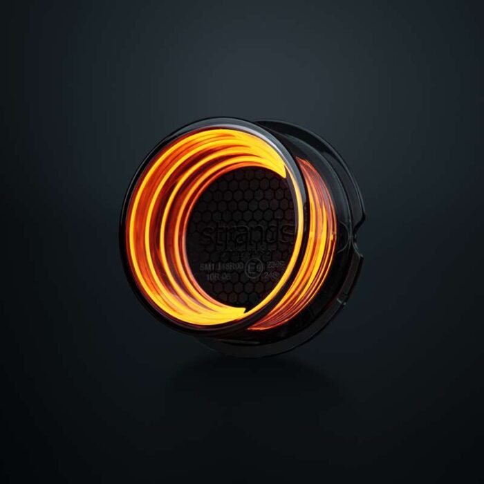Strands FOR9T Geo unit oranje - LED breedtelamp -donker glas - ECE R148 - 850467 - voor vrachtwagen, bestelwagen, aanhanger, camper en meer