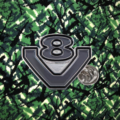 PIN - V8 Logo - TN-501020 - nostalgie op je dashboard - metalen pin - Nedking
