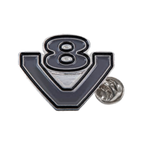 PIN - V8 Logo - TN-501020 - nostalgie op je dashboard - metalen pin - Nedking