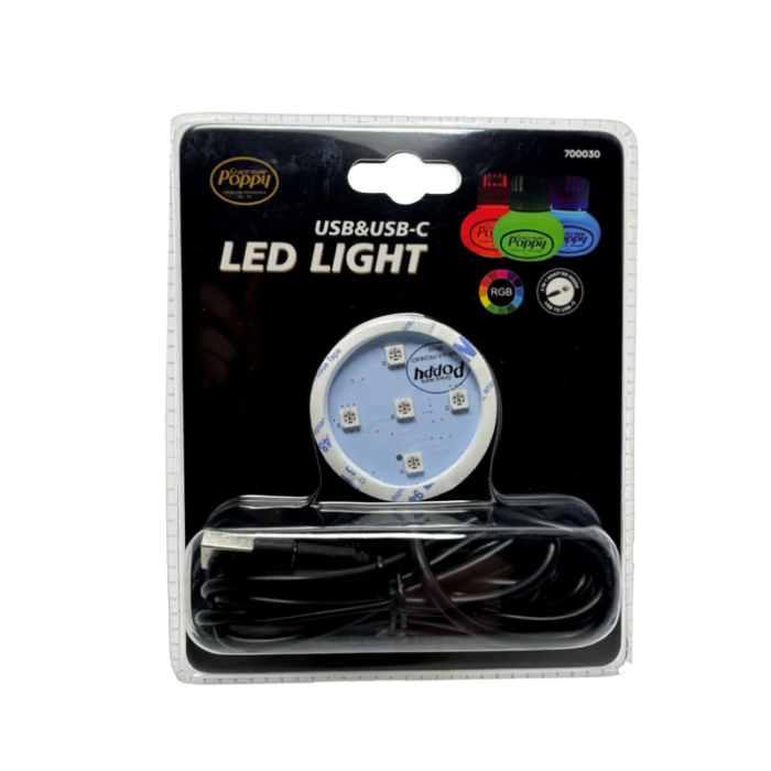 Poppy USB LED Lampe RGB - USB-A-Anschluss - TN-500221 - mit Schalter - EAN: 7111308063413