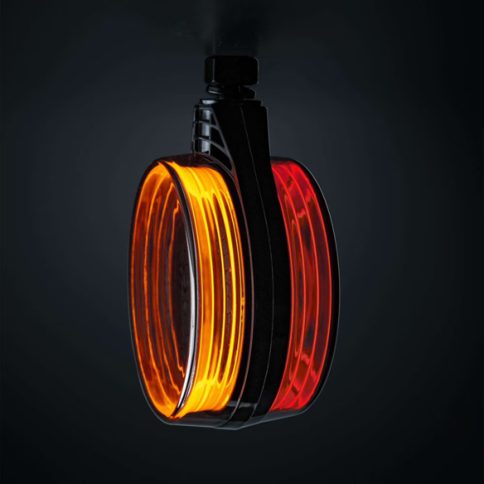 Strands FOR9T spiegellamp dual color - 12&24 volt - IP67 - ECE R10 - Smoke behuizing - EAN: 7323030206253