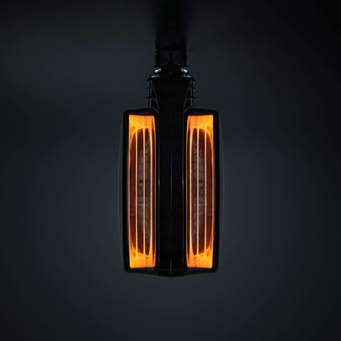 Strands FOR9T Spiegelleuchte orange - 12 & 24 Volt - IP67 - ECE R10 - Smoke-Gehäuse - EAN: 7323030206260
