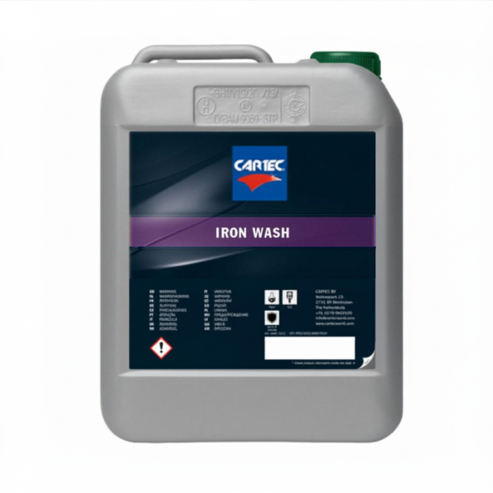 Cartec Iron Wash 5 Liter - groot verpakking -professionele velgenreinger -langdurig resultaat - voor vrachtwagen, auto en meer - pH-neutraal -1804