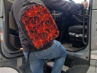 Backpack Danish Design - RED - old-school look - backpack with genuine Danish Plush - adjustable - especially for Danish Plush enthusiasts - Nedking