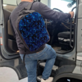 Rugzak Deens Design - BLAUW - oldskool look - rugzak met echt Deens Pluche - verstelbaar -speciaal voor liefhebbers van Deens Pluche - Nedking
