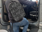 Rucksack Dänisch Design - GRAU - Oldschool-Look - Rucksack mit echtem dänischem Plüsch - verstellbar - speziell für Liebhaber von dänischem Plüsch - Nedking