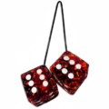 Dobbelstenen Deens Design - ROOD - oldskool look - spiegel dobbelstenen - speciaal voor liefhebbers van Deens Pluche - Nedking