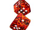 Dice Danish Design - RED - old-school look - mirror dice - especially for Danish Plush fans - Nedking