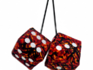 Dice Danish Design - RED - old-school look - mirror dice - especially for Danish Plush fans - Nedking