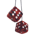 Dobbelstenen Deens Design - ROOD - oldskool look - spiegel dobbelstenen - speciaal voor liefhebbers van Deens Pluche - Nedking