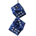 Dobbelstenen Deens Design - BLAUW - oldskool look - spiegel dobbelstenen - speciaal voor liefhebbers van Deens Pluche - Nedking