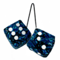Dobbelstenen Deens Design - BLAUW - oldskool look - spiegel dobbelstenen - speciaal voor liefhebbers van Deens Pluche - Nedking
