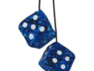 Würfel Dänisch Design - BLAU - Oldschool-Look - Spiegelwürfel - speziell für Liebhaber von dänischem Plüsch - Nedking