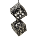 Dobbelstenen Deens Design - GRIJS - oldskool look - spiegel dobbelstenen - speciaal voor liefhebbers van Deens Pluche - Nedking